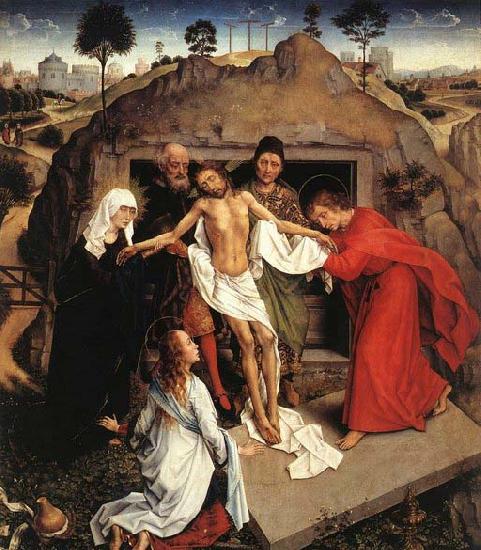 WEYDEN, Rogier van der Entombment of Christ oil painting image